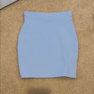 light blue skirt set